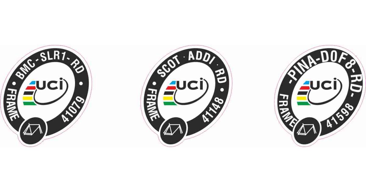 Autocollants personnalisés pour cadre de vélo de route et VTT,  décalcomanies adhésives, UCI World Tour, 6 P, 12 pièces - AliExpress